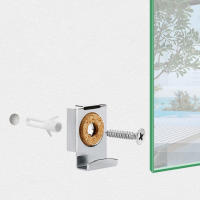 Kit De Fijación Para Espejo De Baño 4pcs Clips De Montaje En Pared Sin Marco Con Tornillos Y Soportes De Hierro Para Vidrio Hasta 10kg - details 7