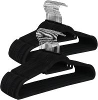 GERIMPORT 48 und Perchas de Terciopelo con Superficie Antideslizante, Gancho Giratorio 360°, Set de Perchas XL Ahorro de Espacio, 44,5 x 24,5 x 0,5 cm (48) - details 0