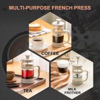 Cafetera/té de princesa Francesa, mini Prensa de café/té Para acampar con filtro de arce inoxidable 304 y Vidrio Calor Resistant, cafetera de preparación fría 11,8 - details 1