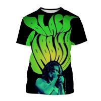 Camiseta Estampada De Black Sabbath Estilo Hip Hop Para Hombres Y Mujeres Moda Verano O Collar Y2K Top Casual Corta - details 7