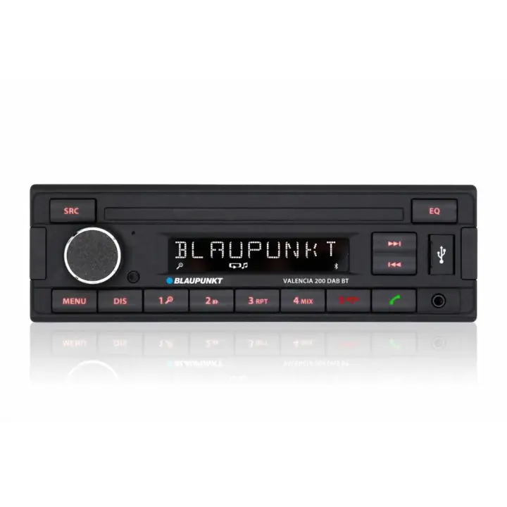 BLAUPUNKT VALENCIA 200 DAB BT Autorradio 1DIN con sintonizador DAB+ y RDS, Bluetooth con función manos libres, USB/AUX - 1