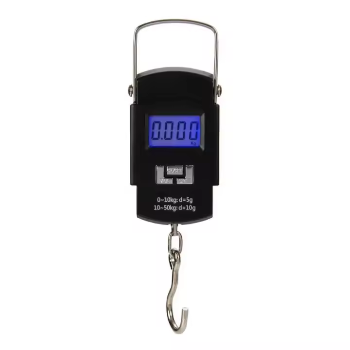 IPSDI Báscula de Equipaje Digital con Gancho, Portátil y Precisa - Máx. 110 lb/50 kg, Pantalla LCD y Función de Tara, Ideal para Compras, Envío Postal, Pesca y Equipaje - 1