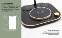 Base de Carga Rápida Inalámbrica 15W 3 en 1 con Luz para Smartphone, Auriculares y Smartwatch - details 1