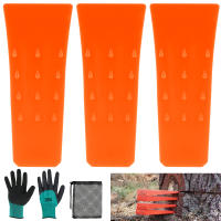 3Pcs Wedge De Madera Plástica Para Sierra De Cadena Resistente Al Desgaste Accesorios De Seguridad Para Sierra De Cadena Suministros De Corte De Árbores - details 0