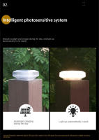Lámpara Exterior Gran Capacidad De Batería Para Jardín Puerta Poste Cuadrado Impermeable Iluminación Exterior Fácil Y Rápida Instalación Luz De Jardín Moderna - details 1