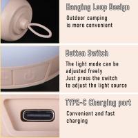 Lámpara De Mesa Portátil LED Recargable Impermeable Para Camping Luz Nocturna Dimmable Multi-function Touch Bedside Lamp - details 4