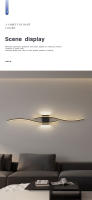 Lámpara De Pared LED Para Interior Decoración Para Dormitorio Negro Blanco Iluminación De Pasillo Balcón Fuente De Luz LED Contemporánea Para Sala De Estar Estudio - details 4
