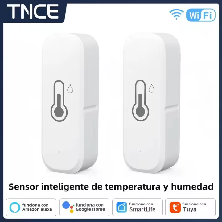 Sensor De Temperatura Y Humedad WiFi/Zigbee TNCE Tuya Monitor De Termostato Y Higrómetro Para Interior Compatible Con Alexa Google Home - 1