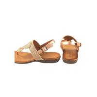 AMARPIES 23573 BRONCE Sandalias planas de Mujer 35998 25V ESCLAVA HEBILLA TOBILLO BRONDE - details 5