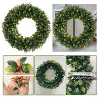 XIYA FLOWER Coronación De Navidad Artificial Roja Bayas Espina Hoja Ringe 43 Cm / 16.92 Pulgadas Material PE Decoración De Hogar - details 14