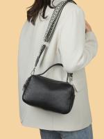 Bolso De Hombro Para Mujer De Cuero Genuino Estilo Casual Con Correa Ancha Y Comodidad Gran Capacidad Color Blanco Negro Caqui Azul - details 12