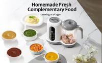 Procesador de alimentos para bebés, vaporizador de alimentos para bebés | 1000ml, 3 velocidades, ultra silencioso | Ideal para purés y lactancia básica - details 4