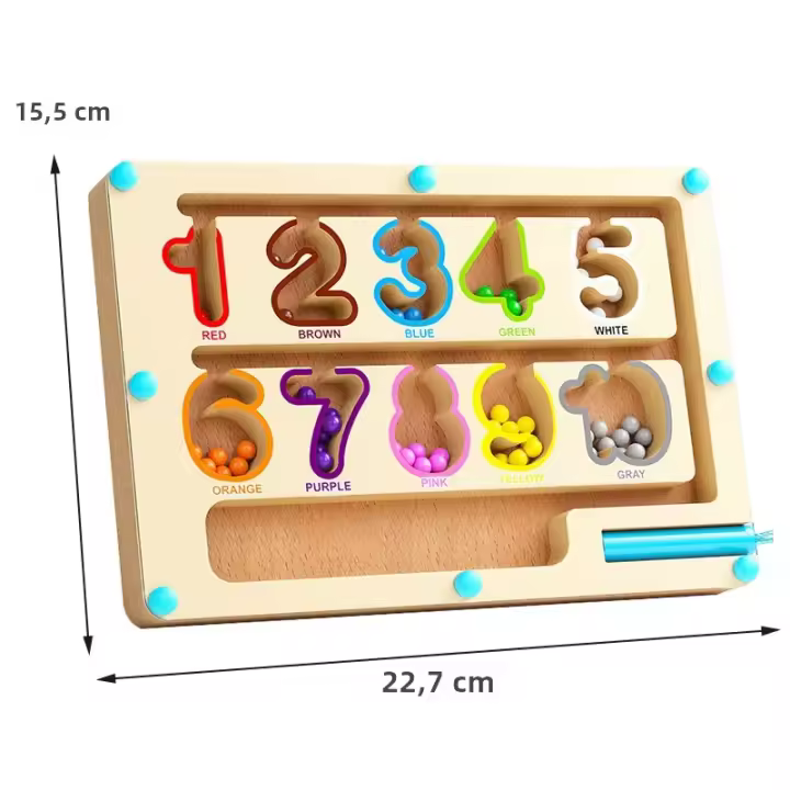 Juego Educativo De Madera Con Laberinto Magnético De Colores Y Formas Para Niños Mayores De 3 Años Herramienta Para El Desarrollo De Los Habilidades Motoras Finas - 1