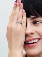 Pandora - Anillo de Ondas entrelazadas Brillantes-Plata de - details 2
