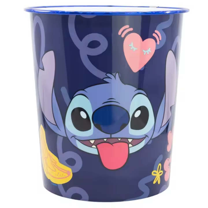 Disney, Papelera stitch, Niños, Niñas, Infantil Color Azul, 22,5 x 21 x 21 cm. Kiglam - 1