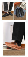 Zapatos Para Hombre Minimalistas De Cuero Split Cómodos Y Transpirables Zapatillas De Caminar Zapatos Casuales Blancos Con Suela De Goma - details 8