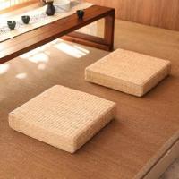 Paja Cojín Decorativo Cómodo para Sit Square Estilo Japonés Paja Plana Cojín Del Asiento PARA EL Hogar - details 2