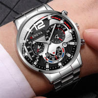 Reloj De Moda Para Hombre Con Correa De Acero Inoxidable Movimiento Cuarzo Analógico Con Calendario Y Cierre De Seguridad - details 2