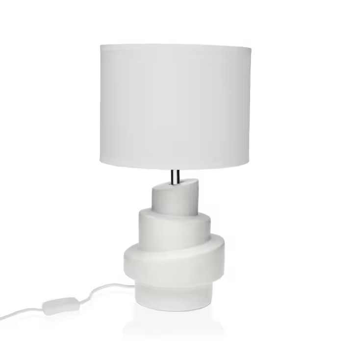 Lámpara de mesa Versa Blanco Cerámica 20 x 35 cm - 1