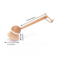 Cepillo De Limpieza Para Cocina Con Manija Larga De Bambú Cepillo De Lavado De Platos Suave Para Ollas Y Sartenes Antideslizantes Para Fregadero Y Estufa - details 4