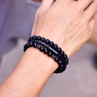 Set De 3 Pulseras Para Hombre Noter 8mm Piedra Natural De Onix Y Ojos De Tigre Con Cierre Magnético En Cuero Pulsera Hombre Regalo - details 5