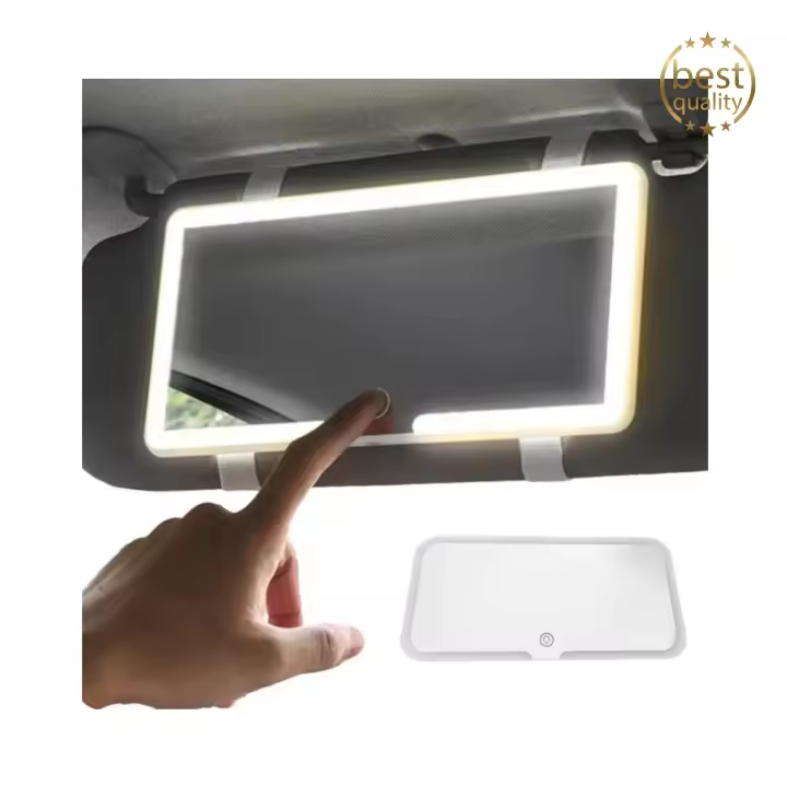 A&M MARBELLA - Espejo Coche LED Recargable con Regulación Continua de Intensidad , Espejo Portatil Con Luz . - 1
