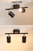 Lámpara De Techo LED Ajustable Para Sala De Estar Dormitorio Y Cocina Decoración Negra Con 2/3/4 Cabezas Rotativas Diseño De Iluminación Spot - details 10