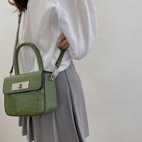 Bolso Cuadrado Pequeño Para Mujer Con Patrón De Cocodrilo Moda Versátil De Alta Gama Bolso De Mano De Hombro Y Cruzado - details 12