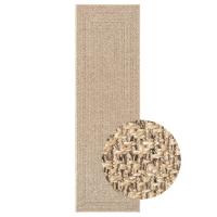 vidaXL Alfombra ZIZUR apariencia de yute interior y exterior 80x250 cm Estampado Rectangular,  Circular,  y mas Alfombras de área  Alfombra de Piso para Sala de Estar Dormitorio Habitación Salón - details 1