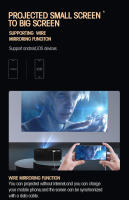 Proyector Bluetooth Full HD nativo, compatible con 24 lúmenes ANSI, corrección trapezoidal y zoom, adecuado para cine en casa PPT - details 2