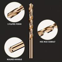 Juego De Brocas Redondas Y Rectas De Cobalto M35 19 Piezas 1mm-10mm Para Acero Inoxidable Y Metálicos Duros Herramienta Eléctrica - details 6