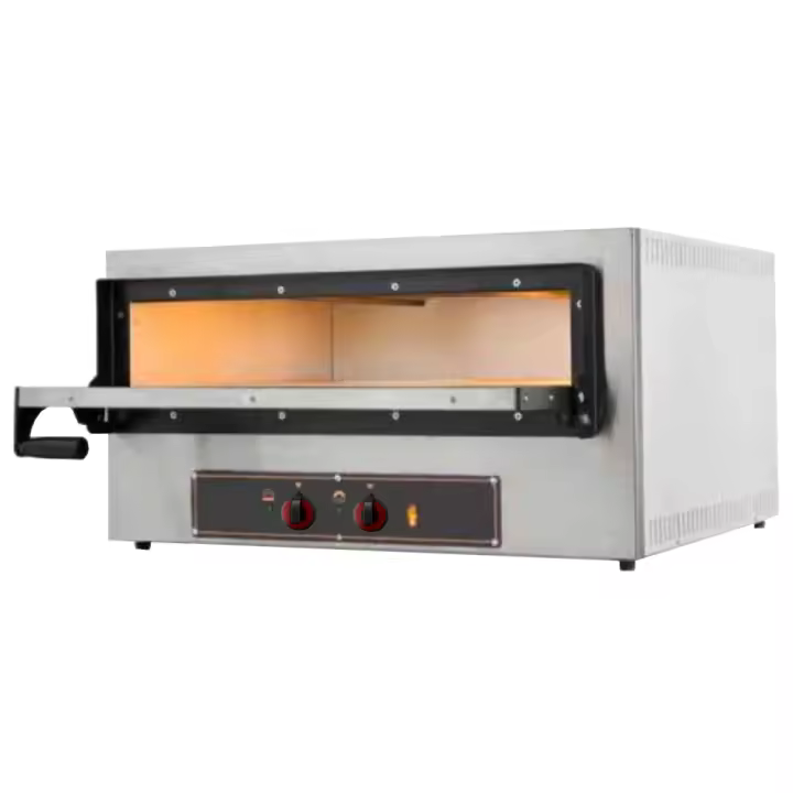 EURAST HORNO PIZZAS INDUSTRIAL DE 1 CÁMARA ELÉC. PARA 2 PIZZAS Ø 360 - 3200 W 230/1V 740x600x410 mm - 46 Kgs - 1