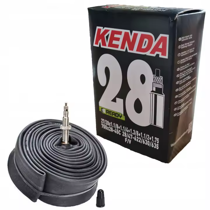 Cámara de Aire para Bicicletas - Válvula fina de 32 mm - 700x28-45C-  Color Negro - Kenda - 29" - Válvula fina - 1