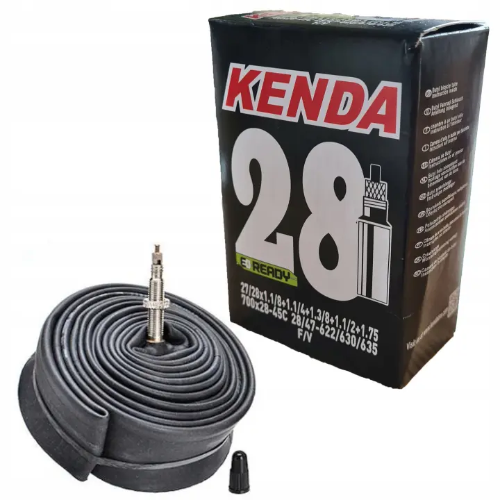 Cámara de Aire para Bicicletas - Válvula fina de 32 mm - 700x28-45C-  Color Negro - Kenda - 29" - Válvula fina - 1