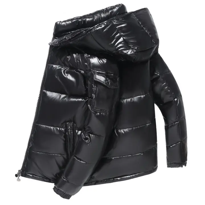 Chaqueta de Invierno para hombre, Talla Grande, impermeable, con Burbujas, parka de Esquí hinchada con capucha - 1