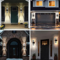 Lámpara De Pared Exterior LED IP65 Impermeable E27 Para Porche Puerta Frontal Jardín Estilo Moderno Soporte Para Bombilla Reemplazable - details 11