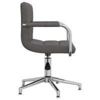 vidaXL Silla de comedor giratoria tela gris oscuro - details 2
