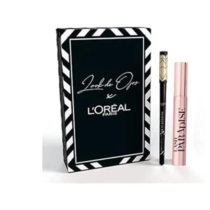 L'Oreal Paris | Cofre de Ojos con Máscara de Pestañas Lash Paradise + Eyeliner Perfect Slim - 1
