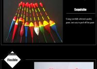 Set De 10 Flotadores Para Pesca En Colores Y Tamaños Mixtos Bobber De Plástico Accesorios De Pesca Para Agua Dulce - details 3