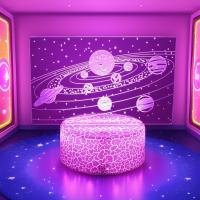 Lámpara Nocturna LED 3D Ilusión Sistema Solar Nueve Planetas Lava Cambio De Color Regalo Para Niños Decoración De Habitación Luz De Mesa - details 3