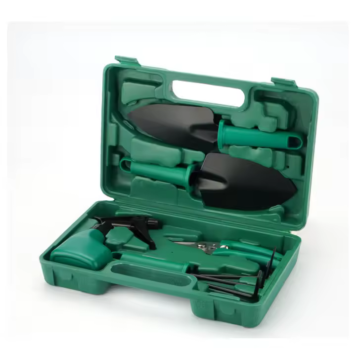 Juego De Herramientas De Jardín Con Estuche Portátil Incluye Shovel Rake Fork Weeder Trimmer Regalo Para Jardinería 5/10 PCS - 1
