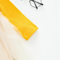Vestido De Fiesta De Princesa Para Niñas Con Mangas Largas Y Encaje De Lentejuelas Para Primavera Y Otoño Vestido De Cumpleaños Con Lazo Y Tejido Spliced - details 16