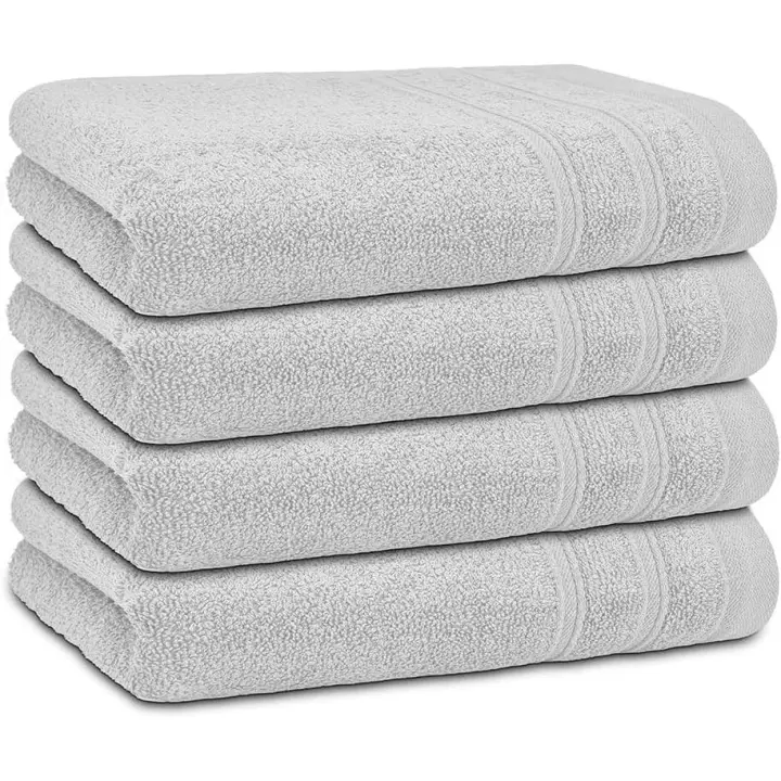 DECASATEXTIL - Juego Toallas de Lavabo 4 Unidades 100% Algodón 450gr, Tamaño 50x100cm - Toallas Manos - Toalla Suave y Duradera para Secar Tus Manos y Rostro - 1