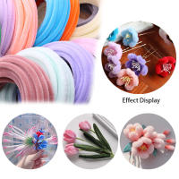 Tira De Veludo Imitación De Lana Raíz De Té De Ceniza Para DIY Accesorios De Flores De Espiga De Pluma Para Herramientas De Peluquería - details 3