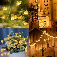 Luces De Flores Y Abejas Operadas Por Batería Para Decoración De Habitaciones Plantas Patios Fiestas Bodas Navidad - details 1