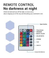 Lámpara De Noche LED RGB Con Sensor Táctil Hexagonal Decoración Para Dormitorio Luz Colorida Control Inalámbrico Figura De Césped - details 8