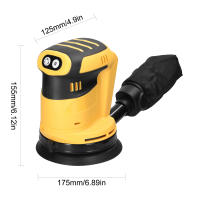 Sábanca Orbital Sin Cable De 125mm Para Madera Y Metal Pulidora Y Mezcladora Eléctrica Para Automóviles Y Polimorfismo De Herramientas De Bricolaje - details 1