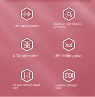 Máquina de belleza facial para doble mentón,Masajeador facial eléctrico recargable V, dispositivo facial eléctrico mejora la elasticidad de la piel,línea V elevación cara, cara papada, máquina más delgada, microcorriente - details 3