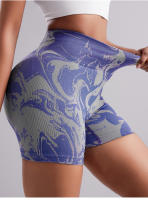Leggings De Entrenamiento Sin Costuras De Alta Elasticidad En Color Camuflaje Para Mujer Shorts De Yoga Levantador De Glúteos Ropa Deportiva Ajuste Fitness Pantalones De Gimnasio - details 7