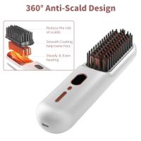 Cepillo de alisador de pelo sin cuerda, mini alisador de pelo de 20 millones de iones negativos, alisador de pelo portátil, con batería recargable de 9600mah, 360 ° antipander, configuración de temperatura de 11 marchas, adecuado para viajes femeninos - details 2